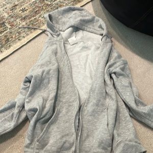 Grey Hanes zip up hoodie